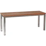 Sitzbank/Gartenbank BxTxH: 100x30x40cm Edelstahl (für Wohnraum Bank mit Echtholz