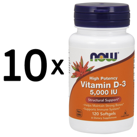NOW Foods Vitamin D3 5000 IU 120 Weichkapseln