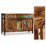 vidaXL Sideboard Altholz Massiv 120x35x76 cm