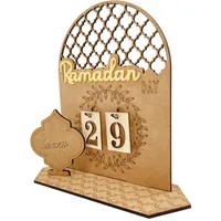 Ramadan Kalender, Eid Mubarak Dekoration Ramadan Aus Holz, Ramadan Dekoration Eid Mubarak Adventskalender Countdown-Kalender, Ramadan Dekorationen Countdown-Kalender für Zuhause