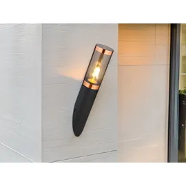 meine wunschleuchte Moderne LED Außenwandleuchte (H 41cm) 41cm schwarz