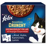 Felix Sensations Crunchy Geschmacksvielfalt vom Land 20 x 85 g