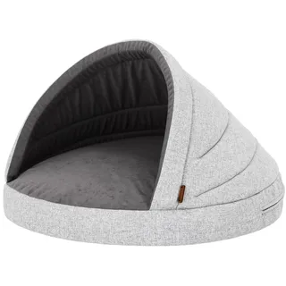 HOBBYGARDEN Hundematratze Haustierbett Hundehütte Kissen Liegen Hundehöhle Bett Sofa Hundekorb Tierbett Hunderuheplatz Hundesofa Matratze, 65 x 65 cm, Asche