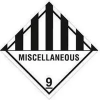 TransPak Gefahrgut-Etiketten, 100 x 100 mm, mit Aufdruck/Symbol, Miscellaneous,