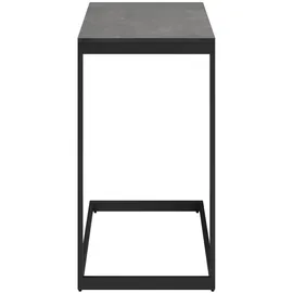 AMATIO Gartenbeistelltisch 30 x 56 x 35 cm Dunkelbraun/Anthrazit