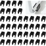 UFURMATE Stuhlbein-Bodenschoner aus Kunststoff, U-förmige Möbelfüße, rutschfest, rechteckig, röhrenförmig, 40 Stück, 15 mm, Schwarz