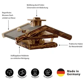 dehner natura premium Futterhaus Wendelstein, geflammt, ca. B76/H32/T55 cm,