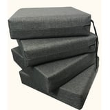 HIGH LIVING Orthopädisches Sitzkissen Stuhlkissen Sitzerhöhung mit Reißverschluss Stoffbezug 10 cm Dick Ergonomische 40x40x10 cm Sofa Stuhl Bodenkissen Grau