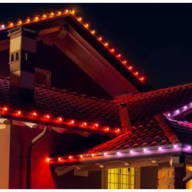 Twinkly C9 Lampen 40 RGB-LEDs, LED-Leuchten für den Außen- und Innenbereich, Smarte LED-Lichter, Kompatibel mit Alexa und Google Home, Gaming-Lichter, IP44, App-Steuerung, Grünes Kabel, 12,2 m