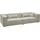 LeGer Home by Lena Gercke 3-Sitzer "PIARA, Couch mit Kedernaht, Sofa in Cord, Leinenoptik o. Strukturstoff", greige, B:275cm H:66cm T:101cm, 100% Polyester, LEGER HOME BY LENA GERCKE, Sofas, schwarze Füße, bequemer Sitzkomfort