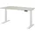 assmann büromöbel ASSMANN Elektrisch höhenverstellbarer Kinderschreibtisch JUNIOR Curved Eiche Polar Weiß, Memoryfunktion, Kollisionsschutz, 2-fach-Motorik - Weiß/Beige