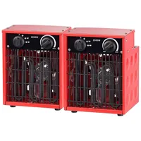 AGT 2er-Set Profi-Industrie-Elektro-Heizlüfter, 2.000 Watt, 2 Heizstufen