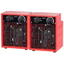 AGT 2er-Set Profi-Industrie-Elektro-Heizlüfter, 2.000 Watt, 2 Heizstufen