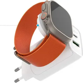 FIXED Ladegerät Fixed Power Socket USB-C / USB-A / Apple Watch 33W, Weiß