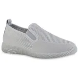 VAN HILL Damen Slip Ons in Grau