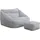 Home Deluxe Sitzsack mit Hocker COZY - Hellgrau