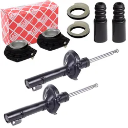 2x Gasdruck Stoßdämpfer+ Febi Domlager Vorne Für Renault Scenic Ii Grand Scenic: Reparatursatz, Federbeinstützlager Renault: 7701207678 Renault: 77012