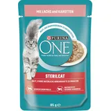 Purina ONE Sterilcat zarte Stückchen in Sauce mit Lachs & Karotten - 85.0 g