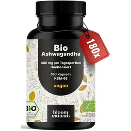 bloom naturals beauty supplements Bio Ashwagandha Kapseln 180 St.