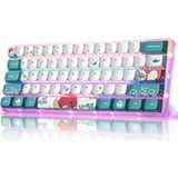 MIHIYIRY Mechanische Gaming-Tastatur 60 % mit roten Schaltern 61 Tasten mechanische Tastatur RGB Backlit, Compact Mini USB Wired Tastatur für WIN/Mac/PC