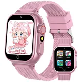 clleylise Smartwatch Kinder, Kinder Smartwatch mit SD-Karte/HD Touchscreen/32 Spiele/Kamera/Musik/Player/Alarm, Kinderuhr für Jungen Mädchen Spielzeug Geburtstagsgeschenke für 4-13 Jahre (Rosa)