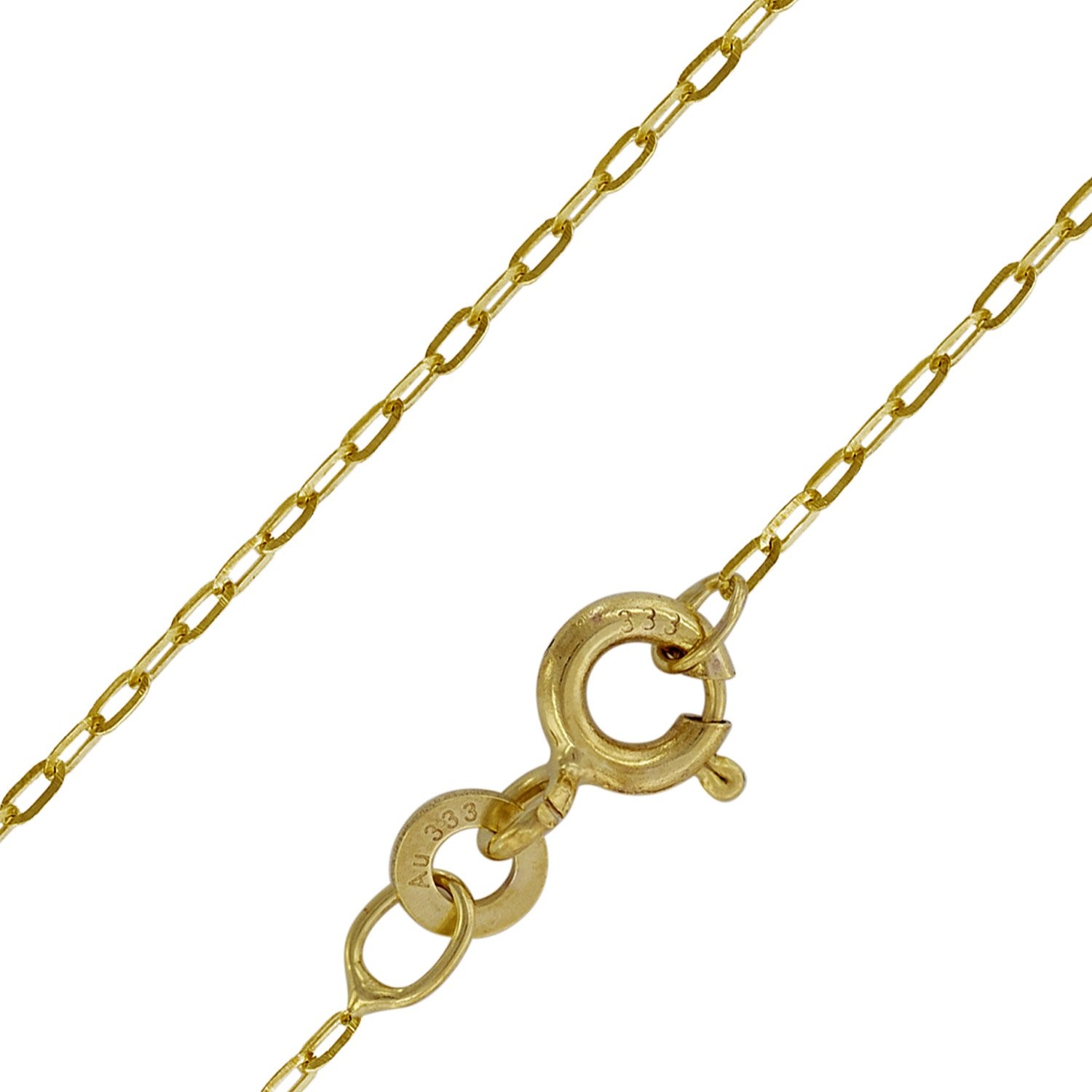 trendor 73815 Halskette für Frauen Gold 333 (8 Karat) Flachanker 1,1 mm, 42 cm
