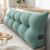 HAOANGZHE Rückenkissen Keilkissen Rückenlehne Kissen, für Bett Sofa Couch Gepolstert Kopfteil Lesekissen, Kissen mit abnehmbarem und waschbarem Bezug, Keilkissen für Bett und Sofa geeignet