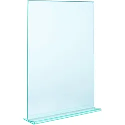 T-Aufsteller, PMMA (Acryl), transparent-grün A4, Acryl (PMMA), transparent|grün