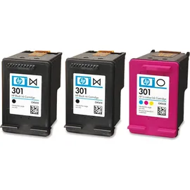 HP 301 schwarz 2 St. + CMY