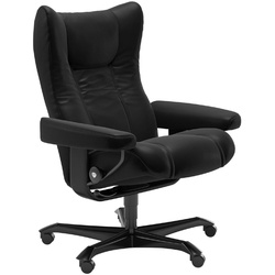 STRESSLESS Bürostuhl Wing Office Leder Schwarz Batick Black