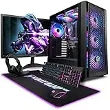 Vibox I-18 Gaming PC Set Komplett • Monitor 22 Zoll • AMD Ryzen 3 3200G 4-Kern • Radeon Vega 8 • 16GB RAM • 480GB SSD • Windows 11 • WLAN
