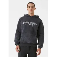 9N1M SENSE Sense Goth Print Hoodie Washed - Schwarz