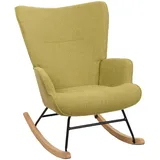 MCW Schaukelstuhl MCW-N14 Stoff/Textil 320 g/m2 70 x 70 x 100 cm Grün ergonomisch