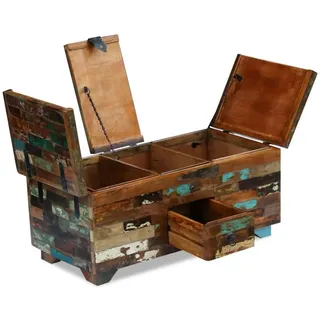 vidaXL Couchtisch Truhe Altholz Massiv 80x40x35 cm - vidaXL