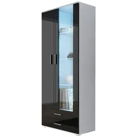 99rooms Saho VIII Wohnwand Weiß Schwarz