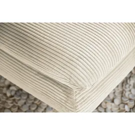 KAWOLA Relaxsessel CHARME Cord 80 x 70 x 100 cm cremeweiß mit Kissen