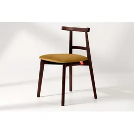 Konsimo Holzstuhl 2er-Set ¦ gelb ¦ Maße (cm): B: 47 H: 76