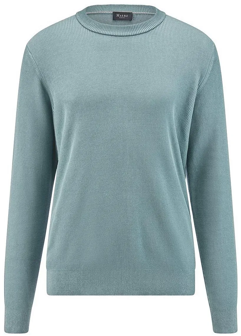 Rundhals-Pullover MAERZ Muenchen türkis, 56