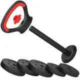 SPRINGOS Verstellbare Kettlebell 10 kg mit Bitumen-Gewichten Kugelhantel