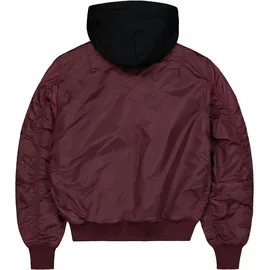 Alpha Industries MA-1 TT Hood schwarz cherry M
