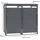 DEGAMO Mülltonnenbox ULM 132 x 124 cm anthrazit