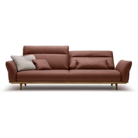 hülsta sofa 4-Sitzer hs.460, Sockel in Nussbaum, Füße Nussbaum, Breite 248 cm braun