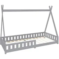 ML-Design Kinderbett Tipi 90 x 200 cm Kiefer grau
