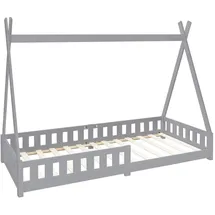 ML-Design Kinderbett Tipi 90 x 200 cm Kiefer grau