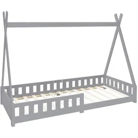 ML-Design Kinderbett Tipi 90 x 200 cm Kiefer grau