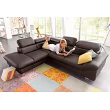 Cotta »Driver L-Form«, (Set), bestehend aus: Ecksofa mit Kopfteilverstellung & Hocker