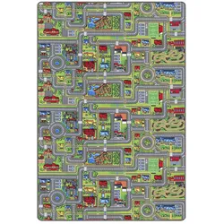 Kinderteppich "STREETS", bunt, B:200cm H:5mm L:300cm, Polyamid, PRIMAFLOR-IDEEN IN TEXTIL, Teppiche, Straßen-Spiel-Teppich, Straßenbreite ca. 9 cm, Kinderzimmer