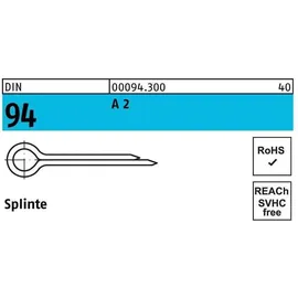 Industrial Quality Supplies DIN 94/ISO 1234 Splinte A 2 6,3 x 63 rostfreiei A 2 S