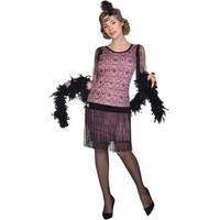 amscan Damen 20er Jahre Flapper MOL Größe 8-10 Kostüm Set Schwarz und Weiß (2 Stück)