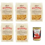 Rummo Farfalle N. 85 Pasta Lenta Lavorazione Bronzezeichnung 5x 500g+Polpa 400g